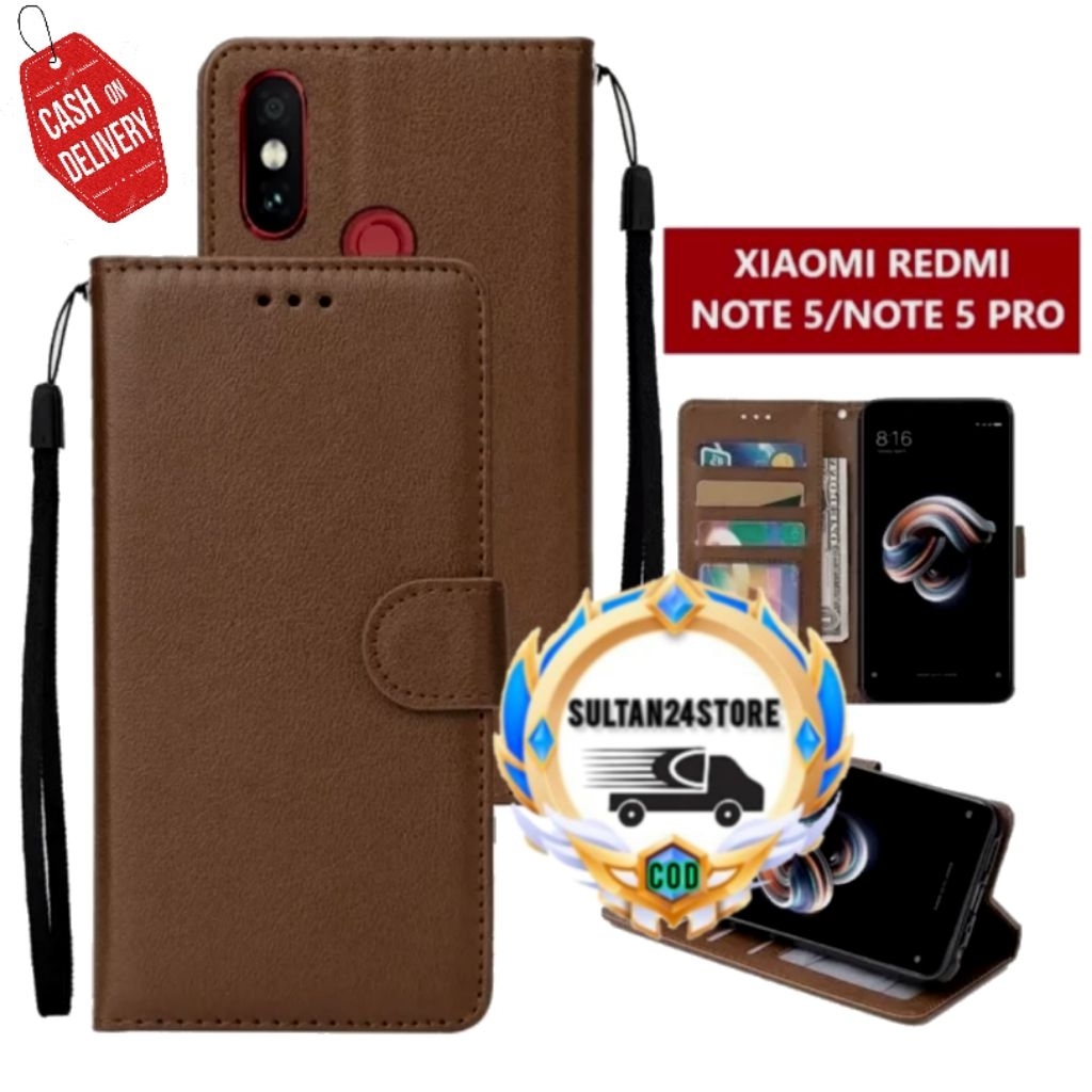 Case Dompet Case Leather Flip For XIAOMI REDMI NOTE 5 / NOTE 5 PRO