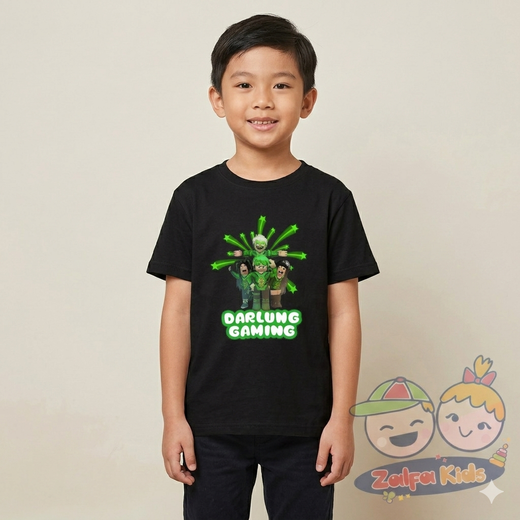 Baju Anak Kaos Anak Darlung Gaming Gratis Cetak Nama