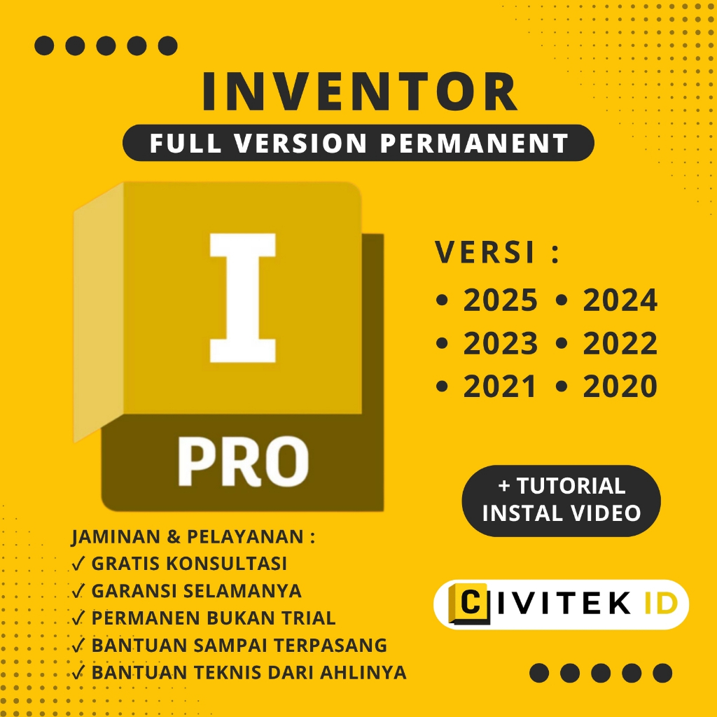Software Autodesk Inventor 2025 2024 2023 2022 2021 2020 Full Version - Aplikasi Desain 3D Win