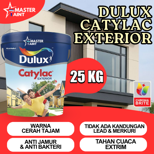 CAT TEMBOK DULUX CATYLAC EXTERIOR KEMASAN 25 KG BERKUALITAS TERBAIK
