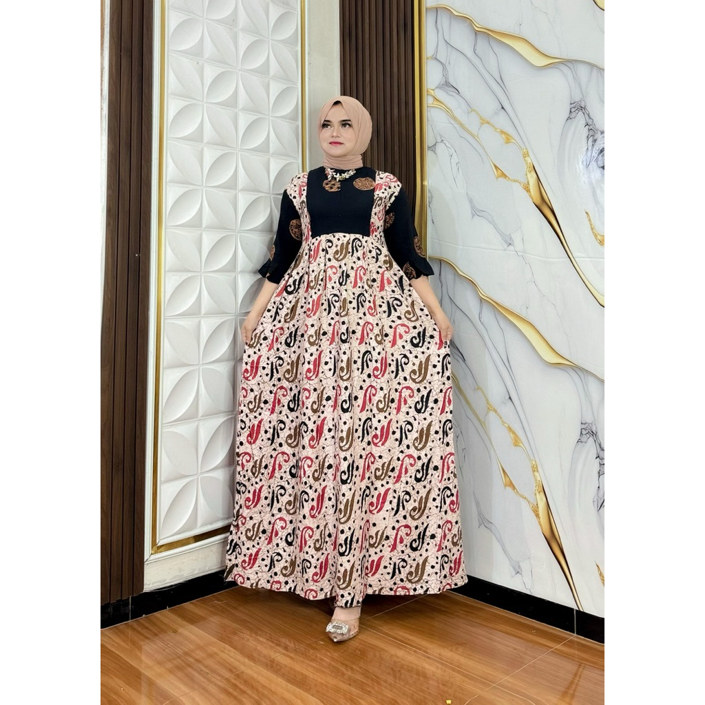 Gamis Bahan Rayon Terbaru Cantik || Gamis Rayon Motif Terbaru Premium || Gamis Bahan Rayon Adem