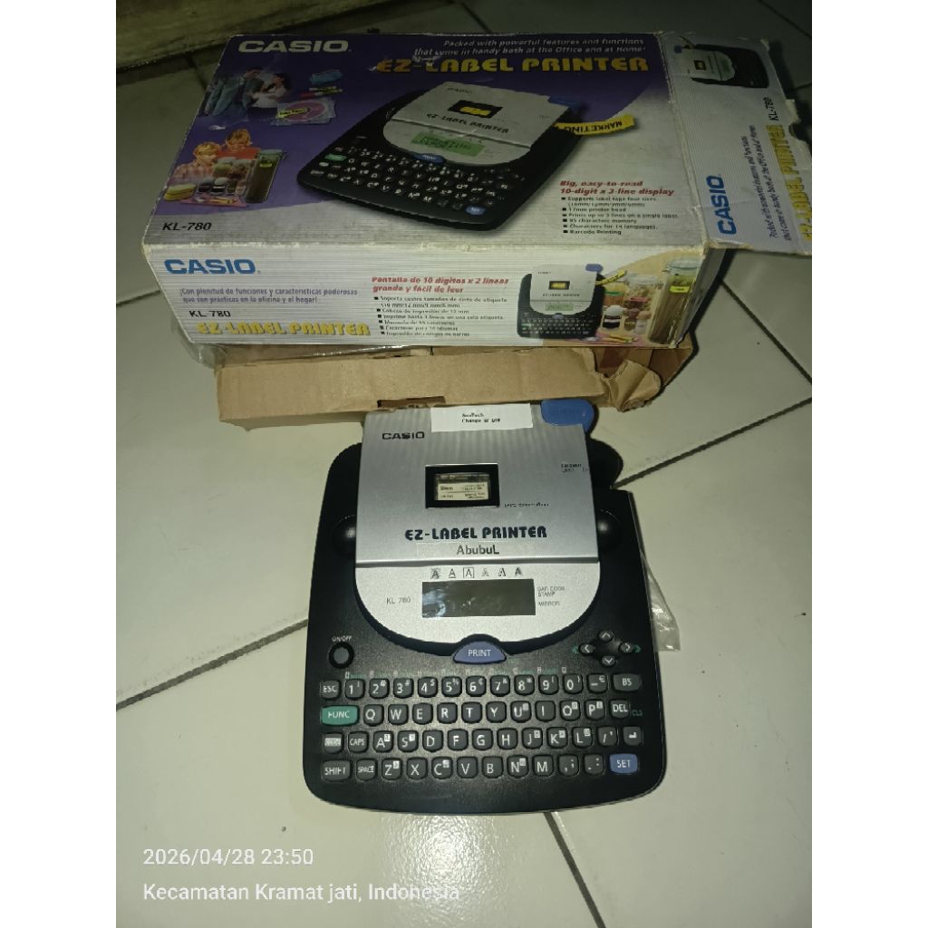 Casio KL-780 label print bekas