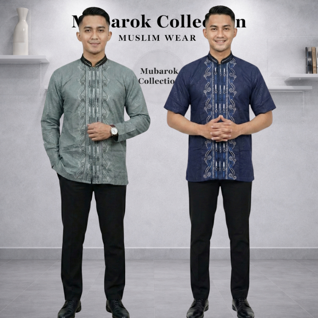 Baju Koko Embos Terbaru // Motif 08 // Tangan Panjang & Pendek //baju koko taqwa bordir pria muslim 
