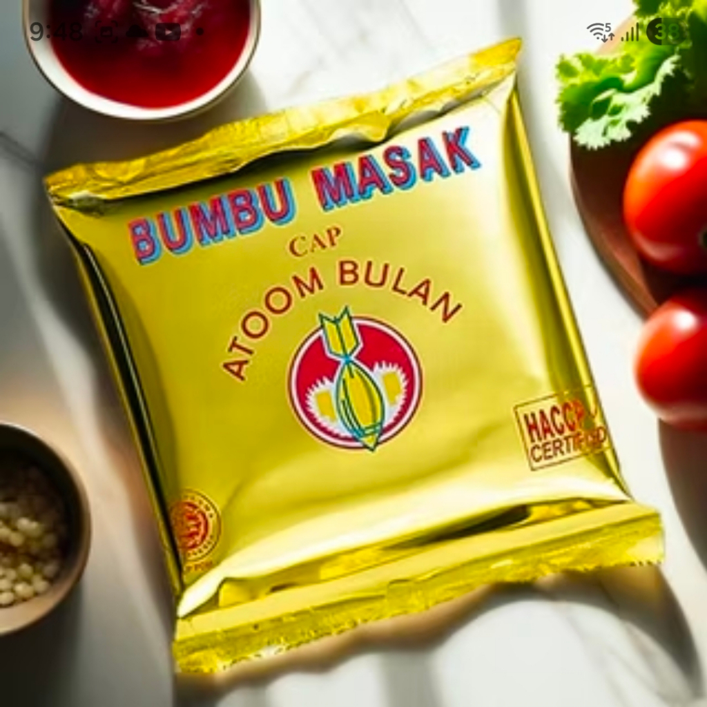 BUMBU PENYEDAP RASA Atoom Bulan / Bumbu Penyedap Asin Gurih ATOM BULAN SACHET @ 7 gram