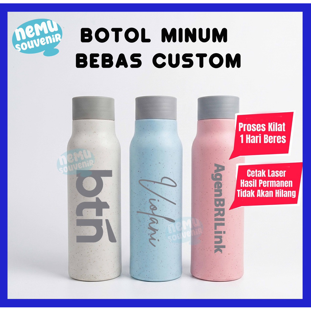 Botol minum | Botol minum custom | Botol minum custom nama | Botol minum custom logo | Souvenir boto