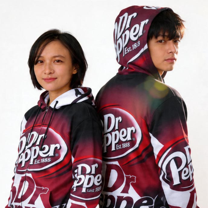 Jaket Hoodie Dr Pepper Hoodie Fullprint Casual Zipper Hoodie Fullprint New Casual Unisex Hoodie Rits