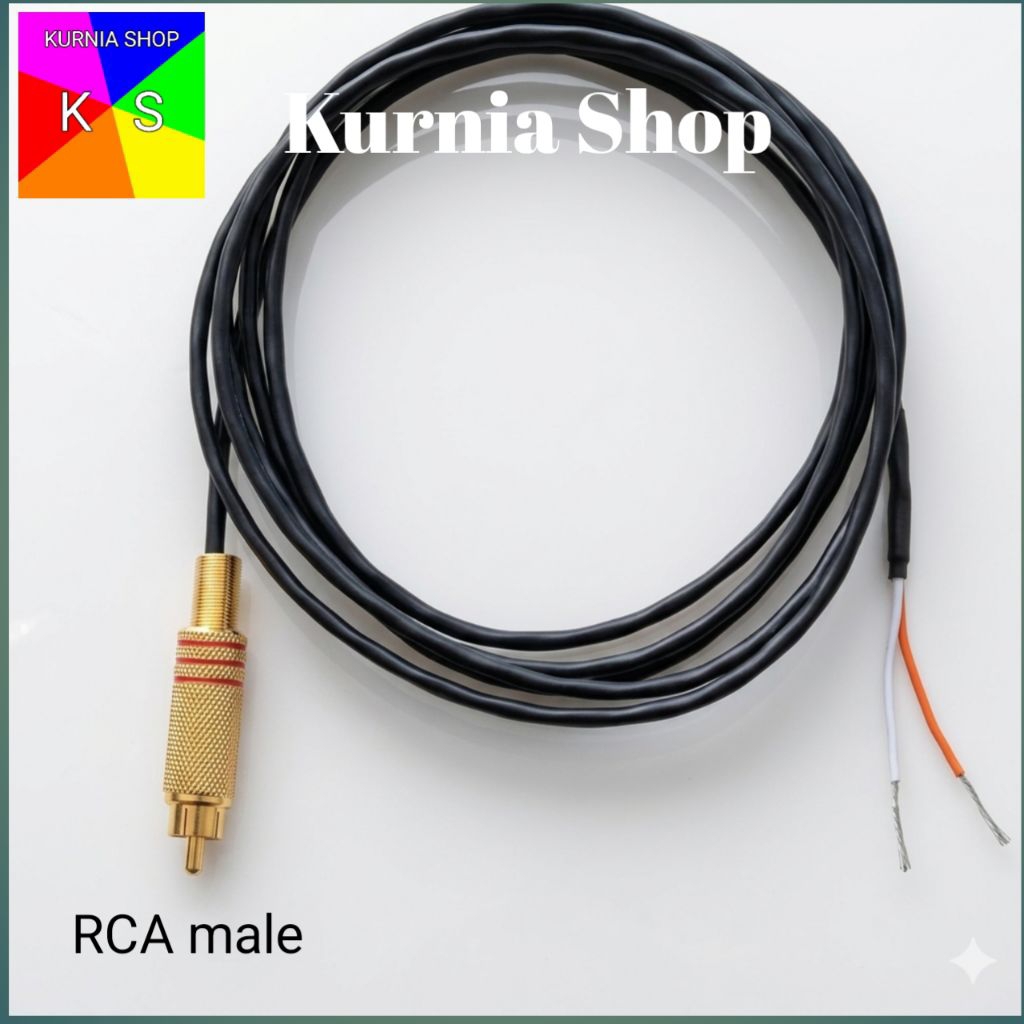 Kabel speaker jack RCA male out kabel speaker