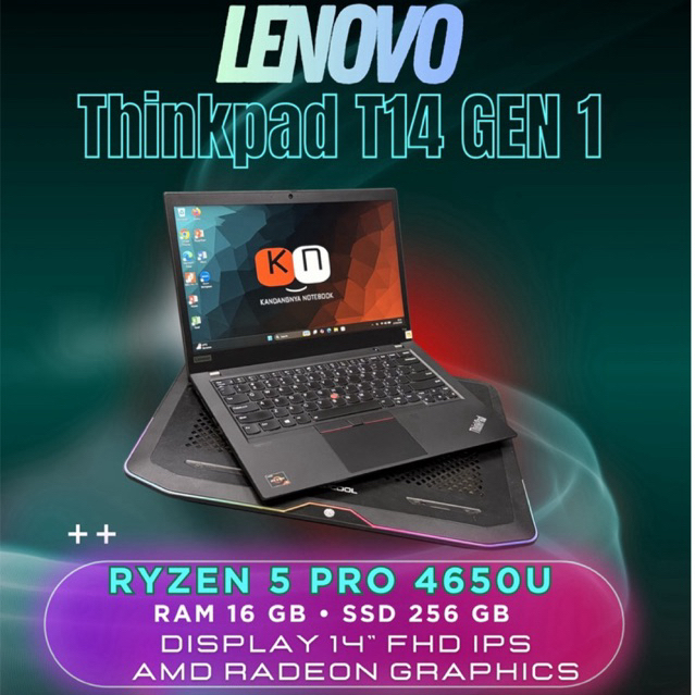 Laptop Lenovo Thinkpad T14 Ryzen 7 / 5 Pro 16GB 1TB Second bergaransi