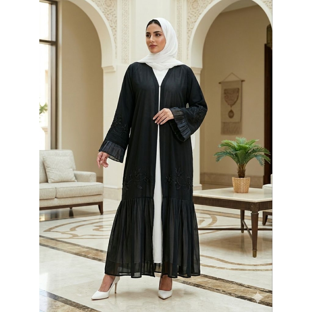 Abaya Outer Bordir Payet (Preloved)