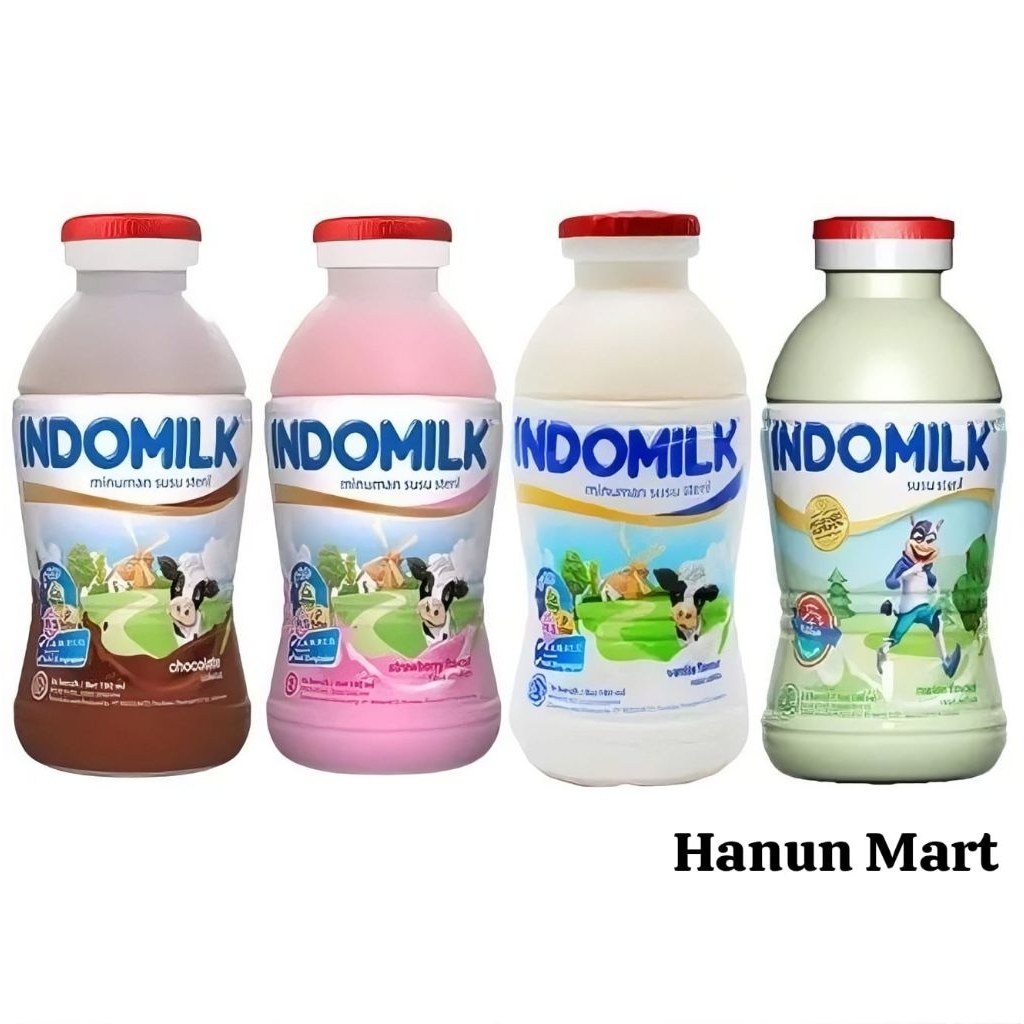 Indomilk Susu Cair Botol 190ml - Tinggi Kalsium, Fosfor, dan Vitamin D