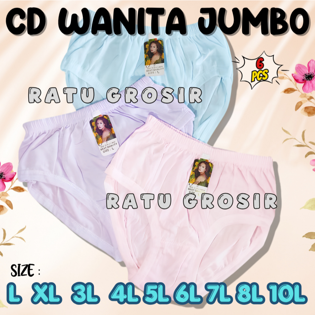 Celana Dalam | CD Wanita Jumbo Katun – Ratu Grosir