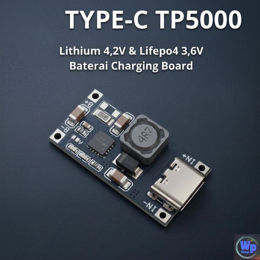 TP5000 TYPE-C Modul Charger Lifepo4 & Lithium 3.6V/4.2V USB Type-C