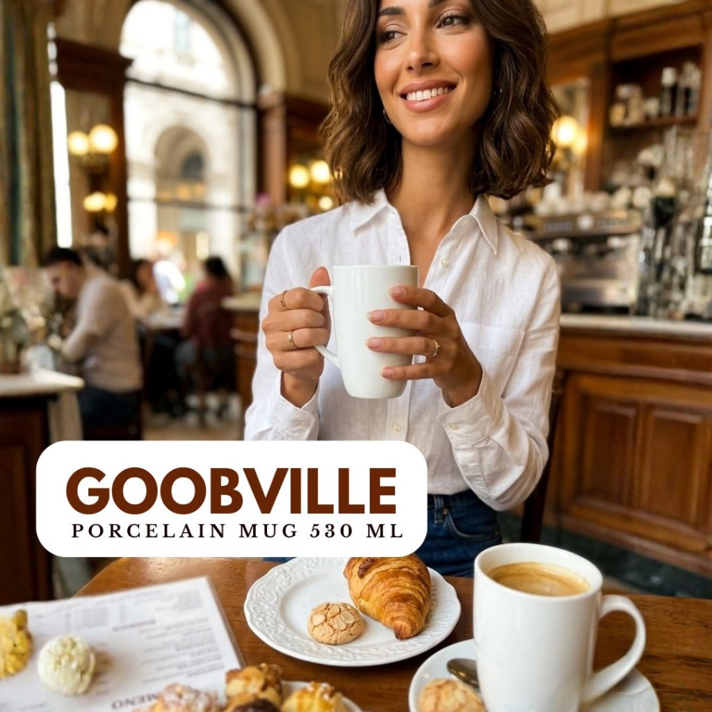 GOOBVILLE Porcelain Mug | Cangkir Keramik | Mug Kopi Porselen