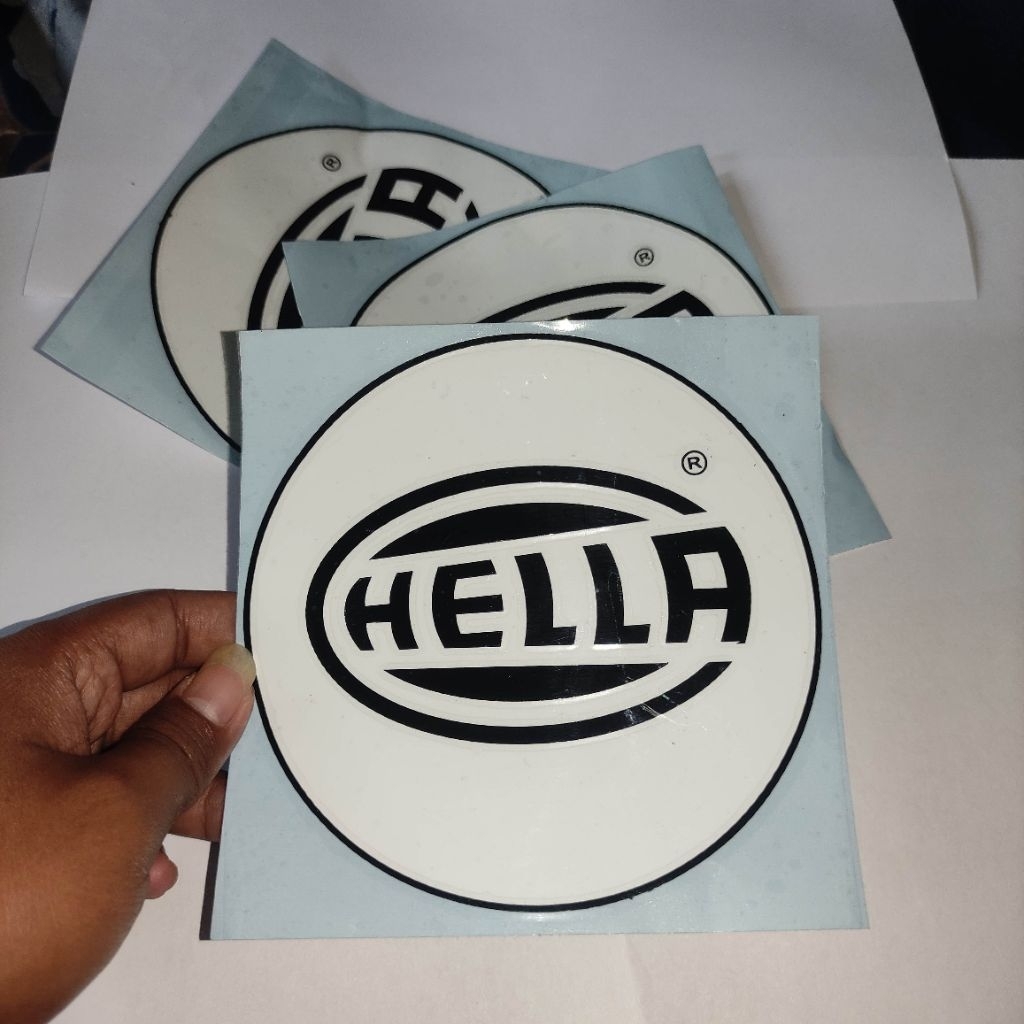 Cutting Sticker Hella Foglamp – Model Double Layer Stiker Hella Bulat new penambah aksesoris foglamp