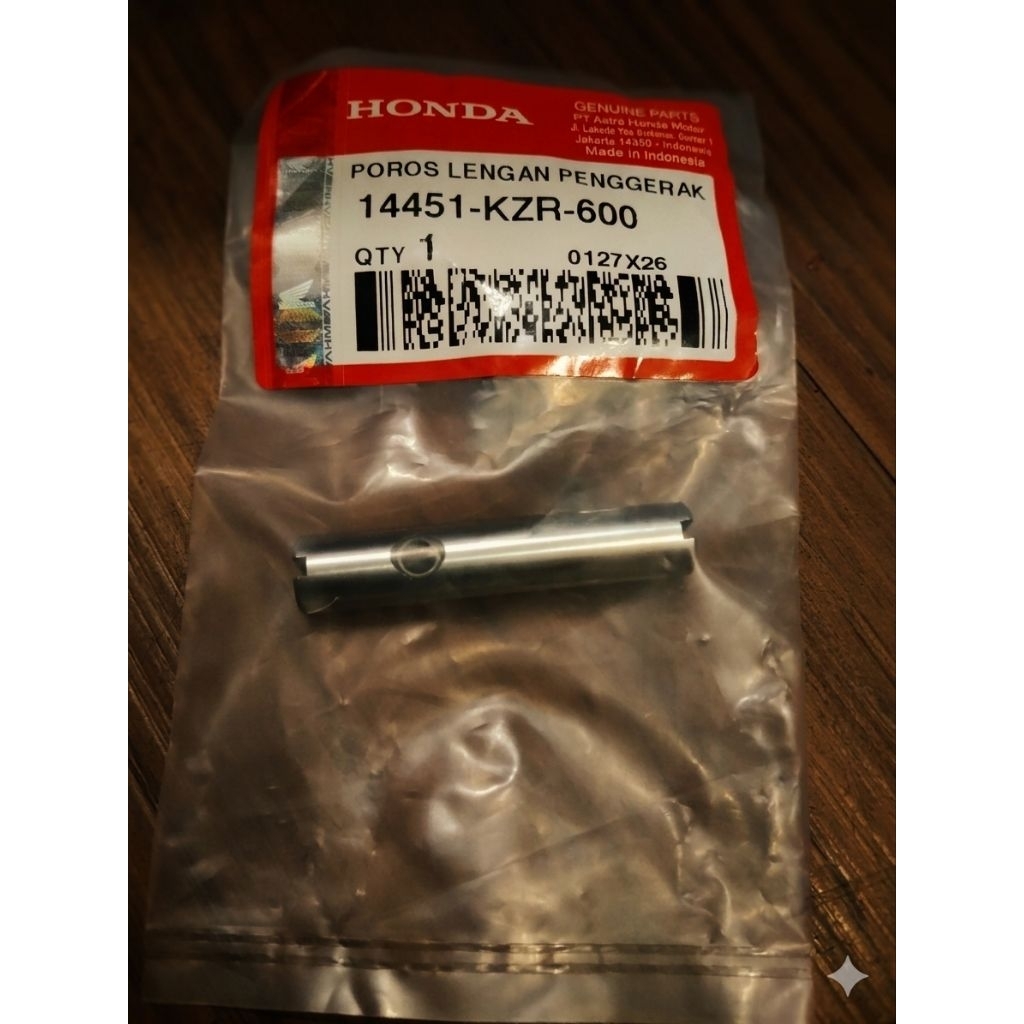 Shaft Rocker Arm 14451 KZR 600 - Asli Honda, Tahan Lama, Mudah Dipasang