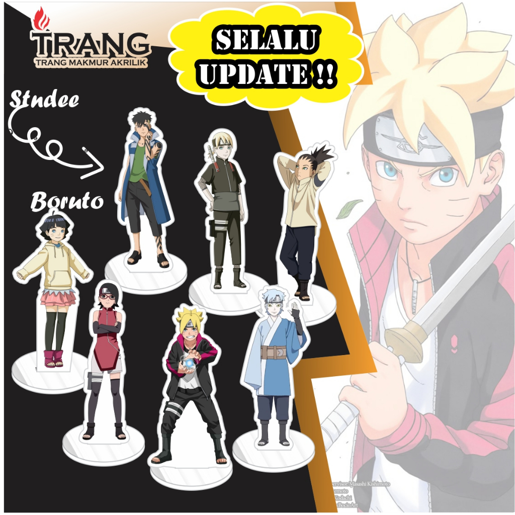 Standee Figure Akrilik Boruto Next Generation / Standing Actioo figure Acrylic Boruto Next Generatio