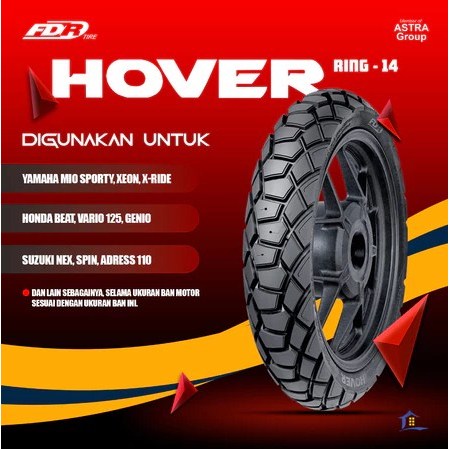 Ban Motor Tubeless Trail FDR Hover 80/90, 90/90, 100/80 Ring 14 - Baru, Kualitas Terjamin, Kembang T