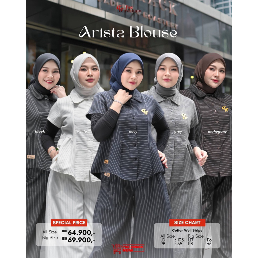Fee Fashion - Kemeja Wanita / Blouse / Arista Blouse Fee Fashion