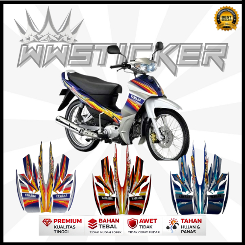 Striping Jupiter Z Tahun 2004 | Cutting Sticker Motor | Warna Tajam Tidak Mudah Pudar