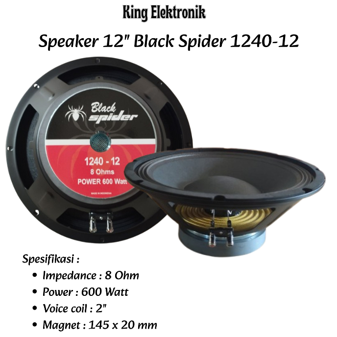 Speaker 12 Inch Black Spider 1240-12
