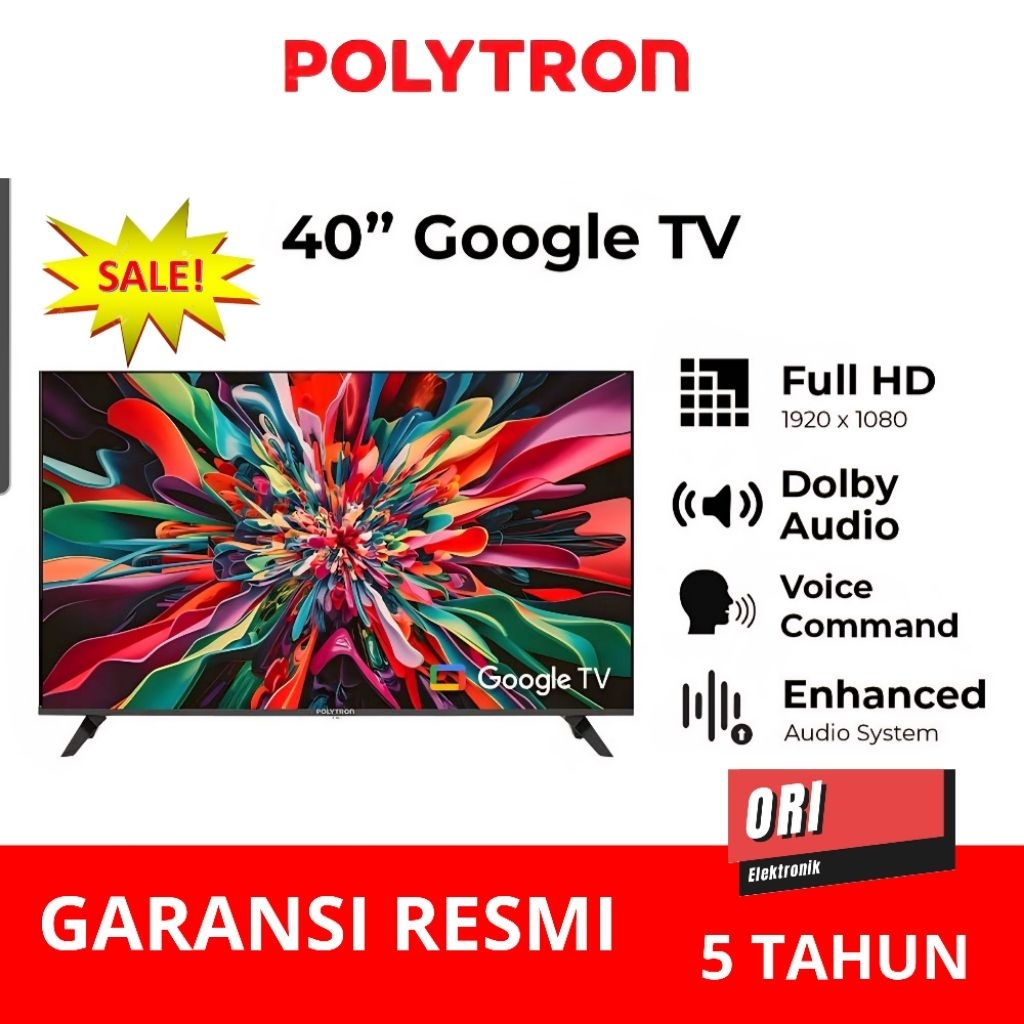 POLYTRON LED TV SMART GOOGLE TV 40 INCH PLD-40RG9059