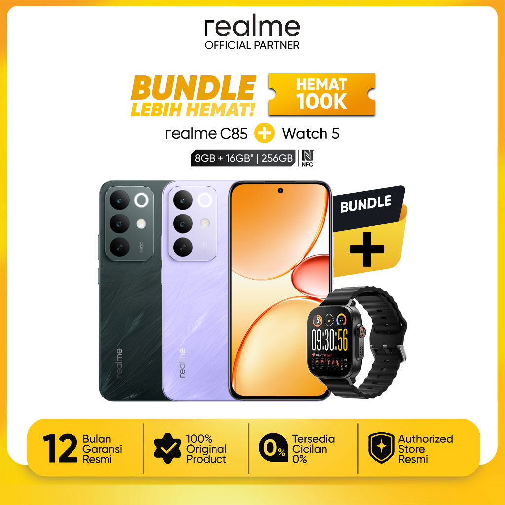 [BUNDLING] realme C85 8GB+256GB + Watch 5 Bundle