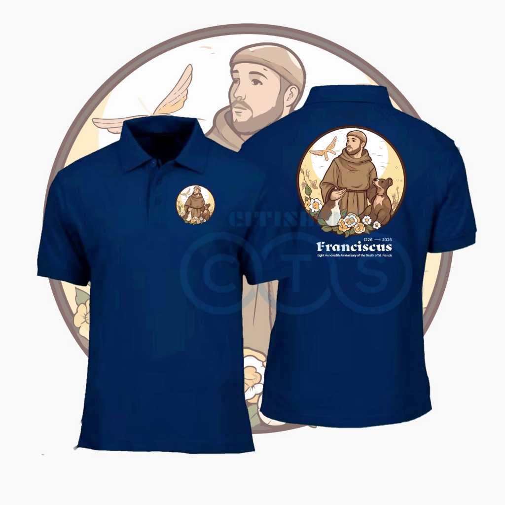SERAGAM 800 TAHUN ST FRANCIS BAJU KERAH YUBILEUM 2026 FRANCISCUS SANTO FRANSISKUS ACARA KATOLIK ASIS
