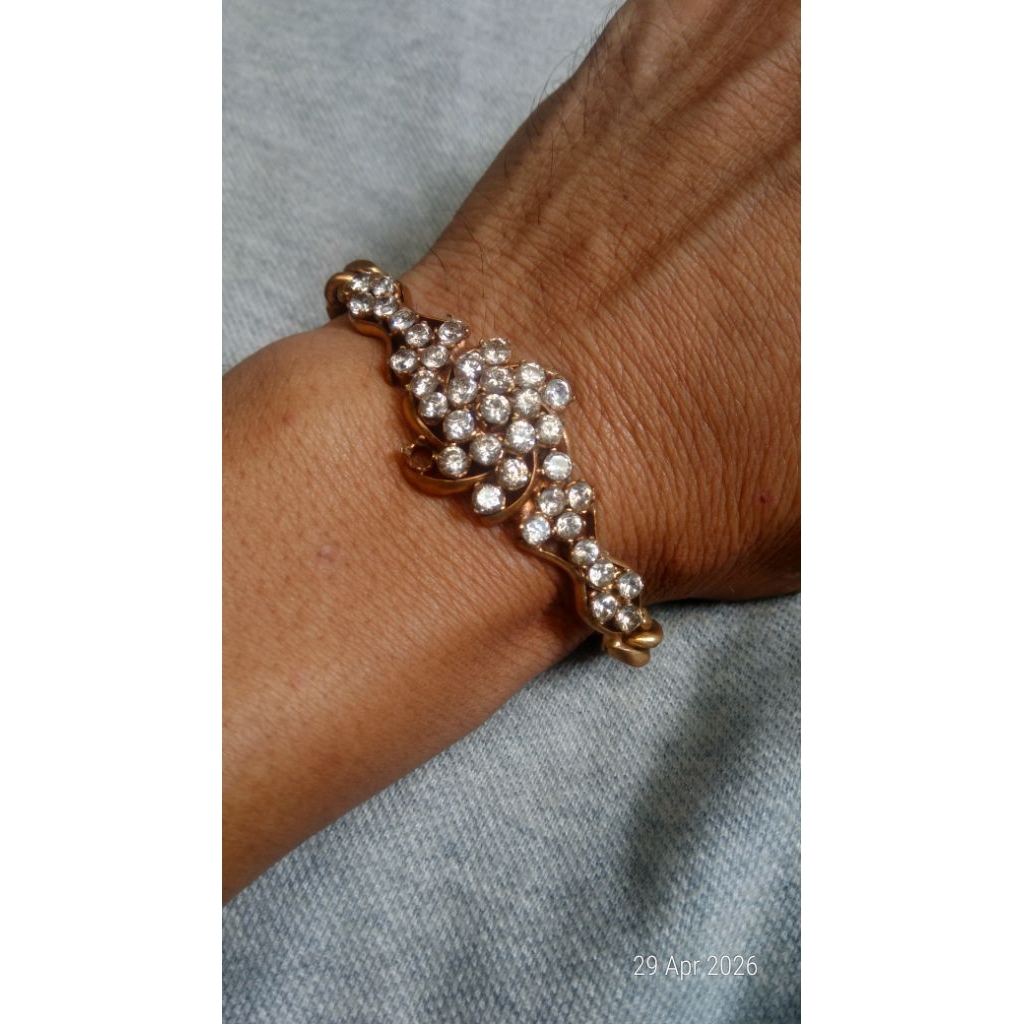 Gelang vintage Kuningan zirconia