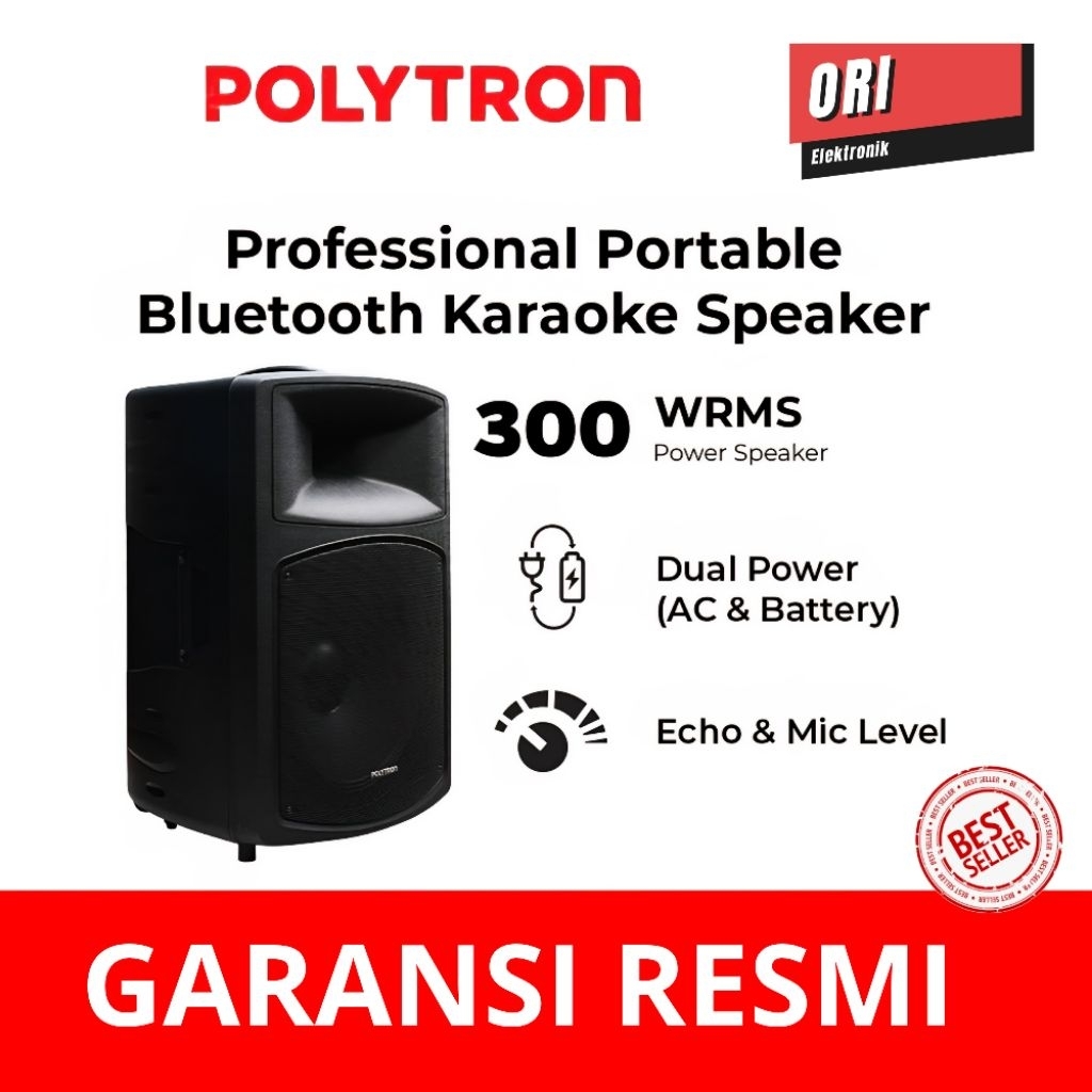 POLYTRON SPEAKER AKTIF PORTABLE 15 INCH PAS PRO 15GP3