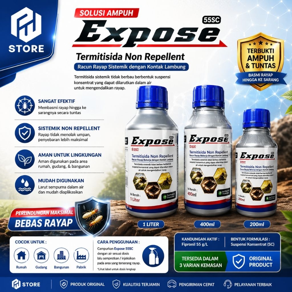 Obat AMPUH Anti Rayap Expose 55SC Racun Rayap Tanah Kayu BEST SELLER