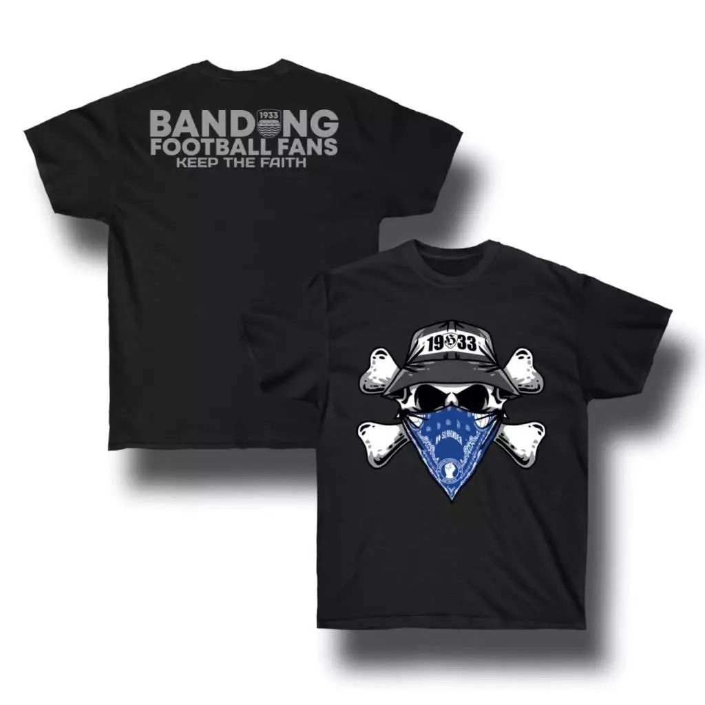 Kaos T-shirt Viral BANDUNG FOOTBALL FANS KEEP THE FAITH Kaos Distro T-shirt Unisex