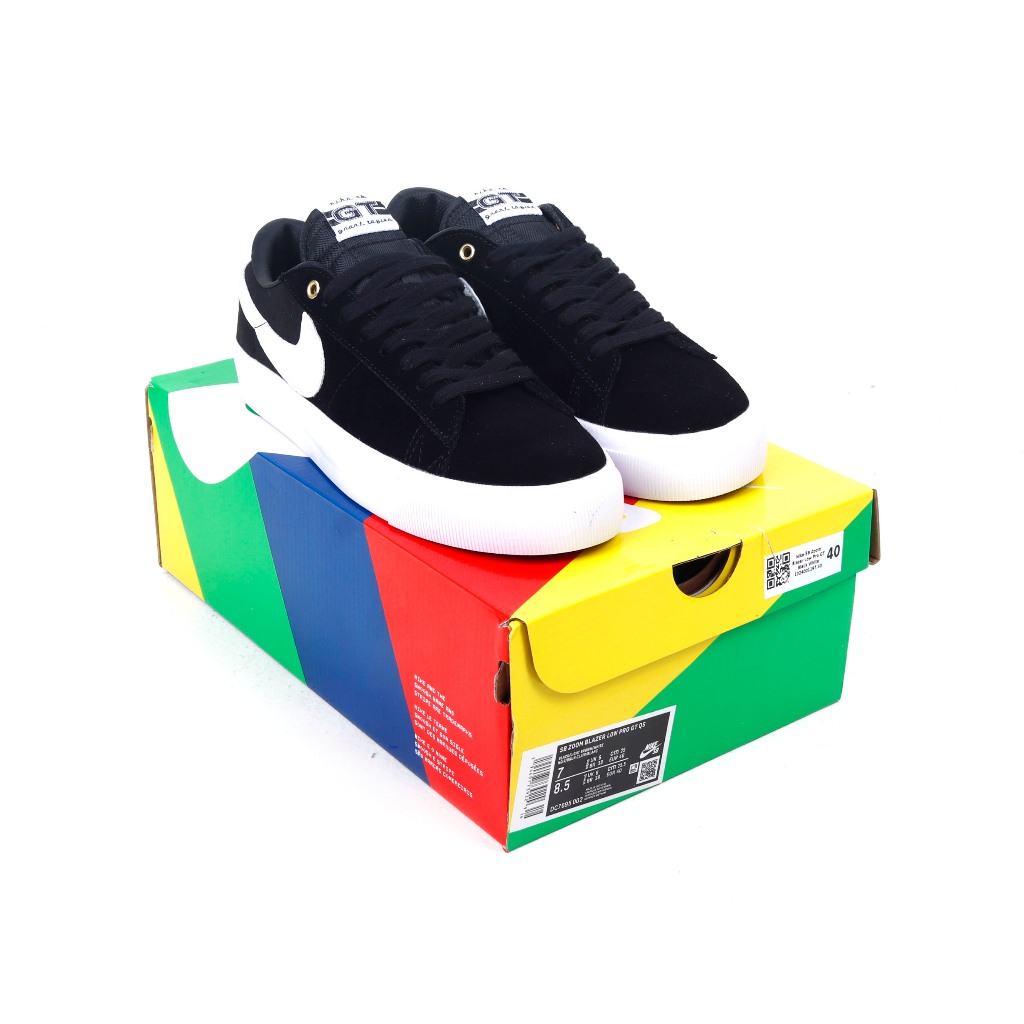 (SLKCK) Sepatu Sneakers Nike SB Zoom Blazer Low Pro GT Black White