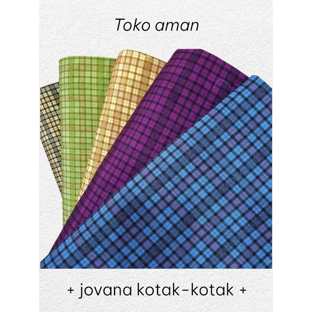 Kain Motif Kotak-Kotak Jovana Meteran Seragam Sekolah,Tk,Dll