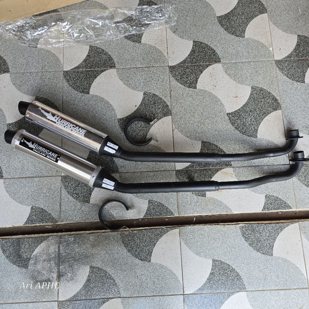 knalpot HURRICANE racing thailand original honda KARISMA / SUPRA X 125 / KIRANA (new old stock)