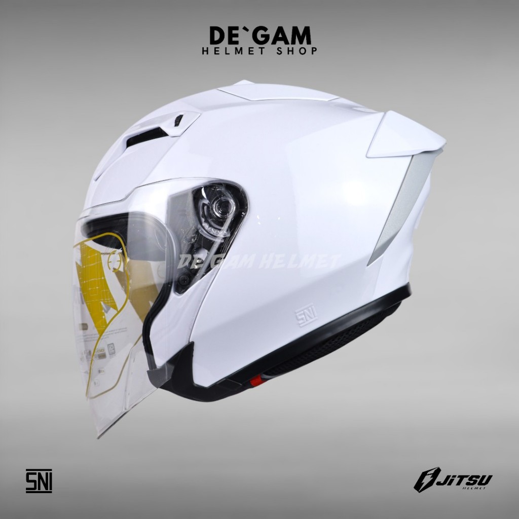 JITSU Hybrid Solid - White - Helm Half Face