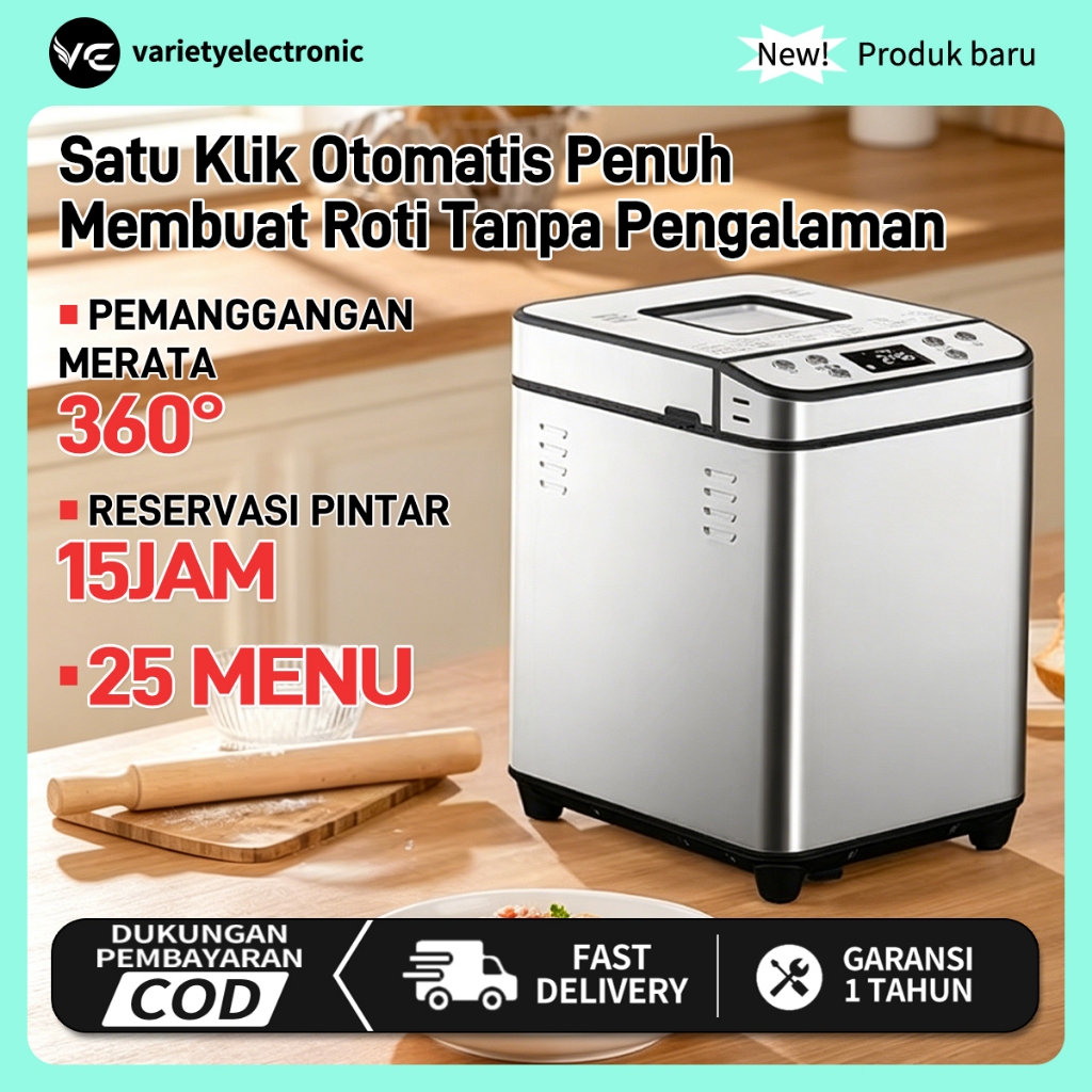 Breadmaker Mesin Pembuat Roti 1kg 700W / Breadmaker Otomatis Kapasitas 1kg