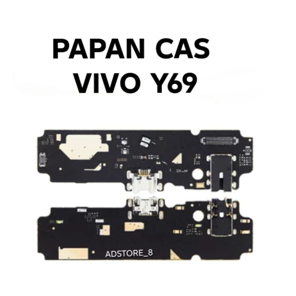 PAPAN CAS VIVO Y69 + CONNECTOR CHARGER + MIC ORI