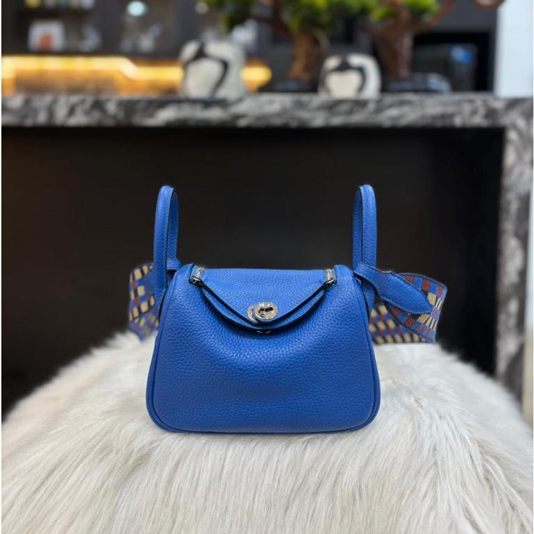 LINDY 20 CLEMENCE STRAP CANVAS PHW  - BLUE ROYAL -