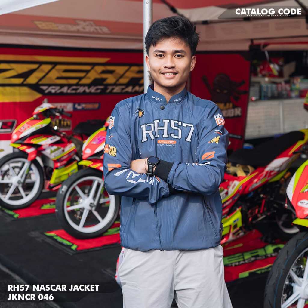 RH57 JAKET NASCAR RH NCR 046 || JAKET PRIA / WANITA || PARACHUTE GN || SIZE M-XL ( ORIGINAL )
