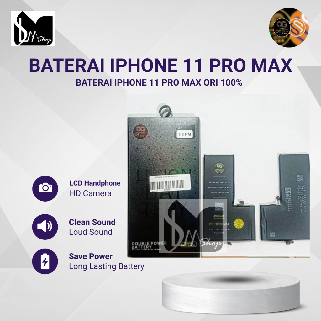 BATTERY | BATERAI | BATRE IPHONE 11 PRO MAX ORI OG SUPER 100%