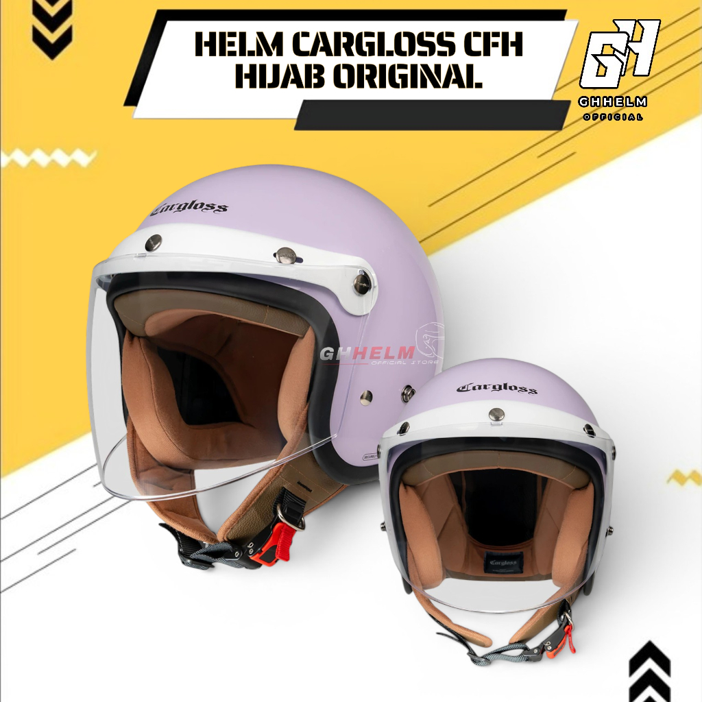 Helm Cargloss CFH Hijab Retro Helm Half Face - Lilac