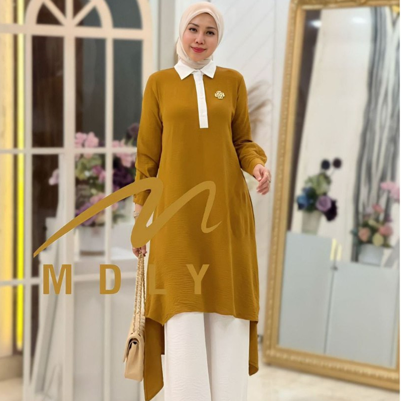 MDLY Sonya/Sheila/Nada/Hana/Aeri/Zahira Lux Set Setelan Wanita Muslim One Set Celana Bahan Crinkle