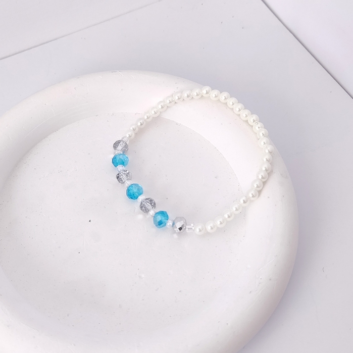 [ GK 51 ] Gelang Kristal Tali Elastis Melar Gelang Anak Polos Mutiara