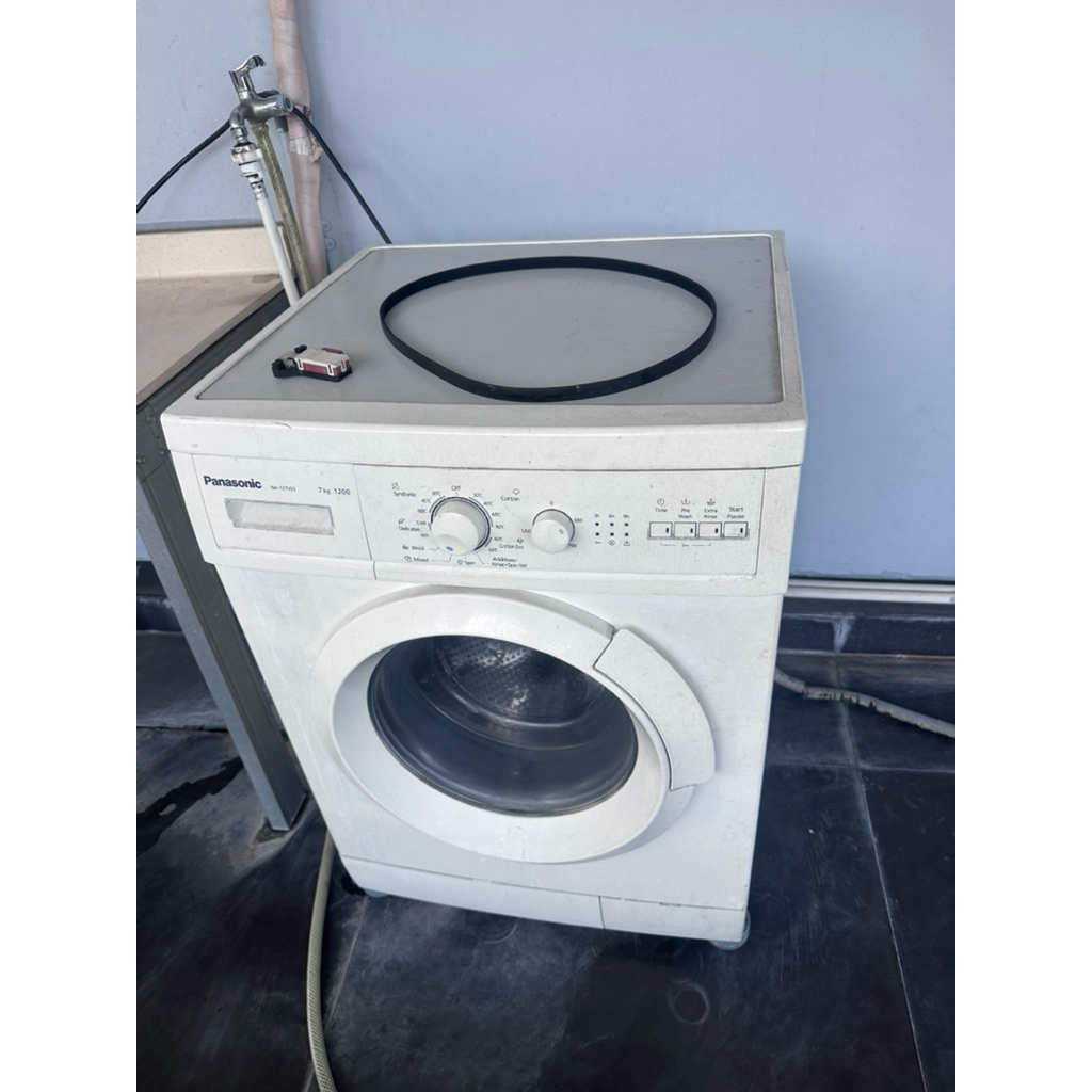 dijual mesin cuci bekas panasonic 1tabung murah front loading fl na 127-ve5