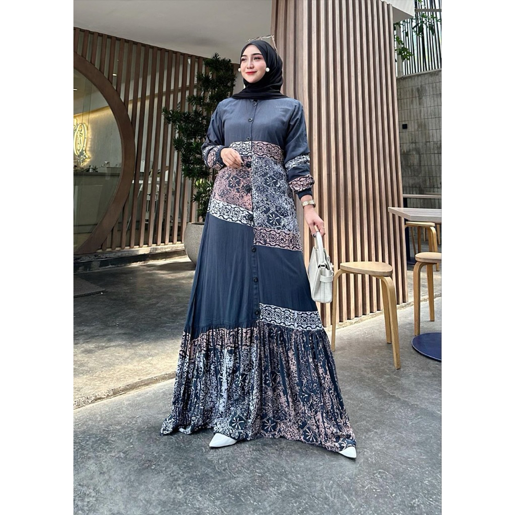 GAMIS RAYON PREMIUM FULL KANCING GAMIS TWILL ORI GAMIS BUSUI FRIENDLY MOTIF TERBARU
