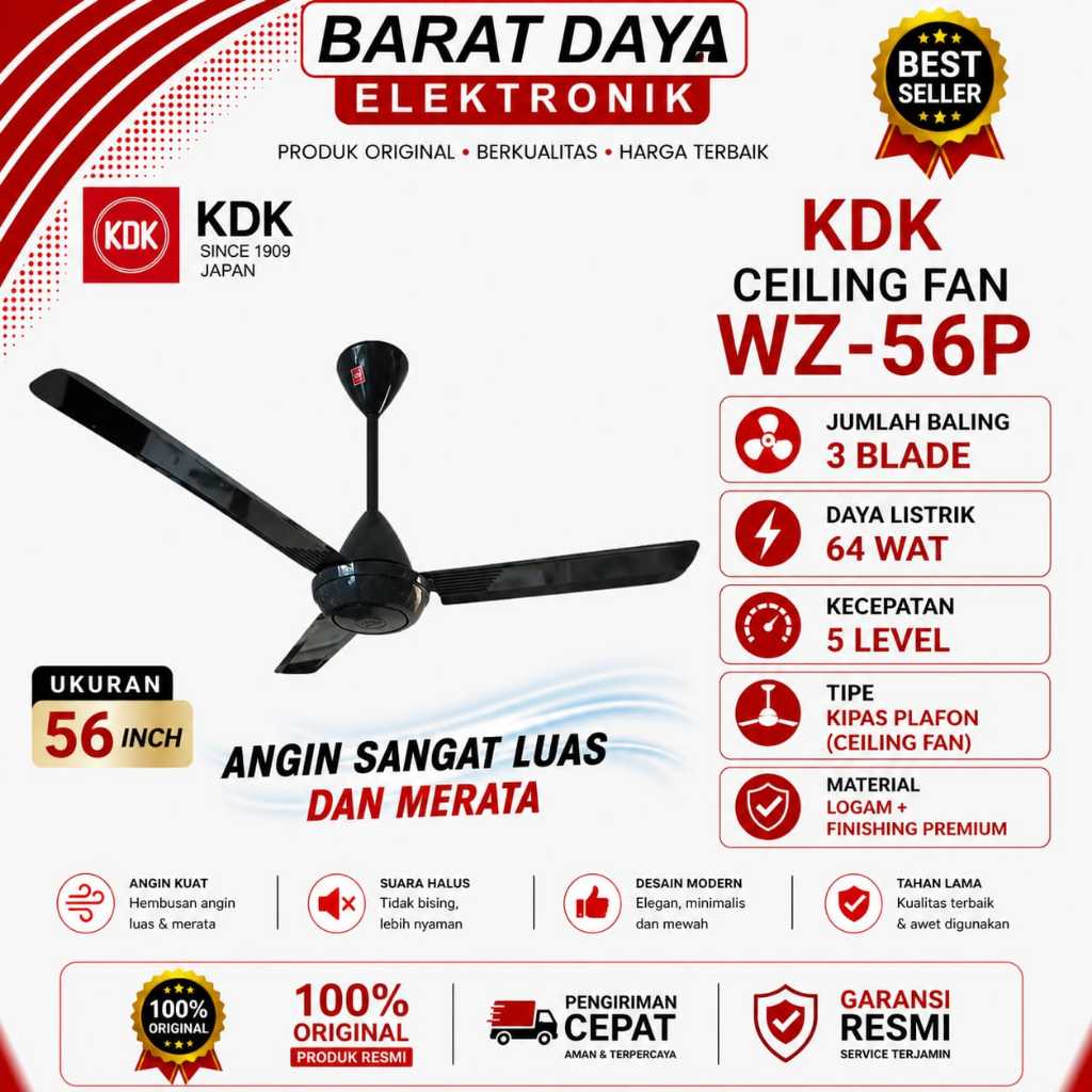KDK KIPAS WZ56P / WZ 56P Ceiling Fan [56 Inch]
