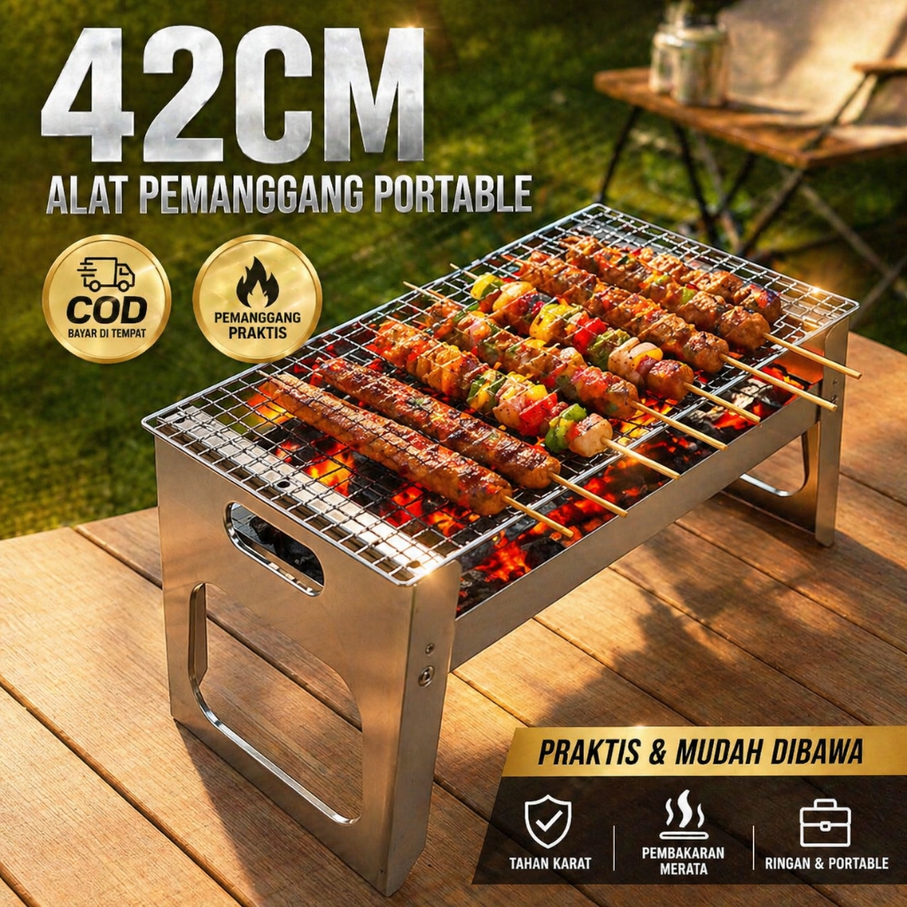 Alat panggangan ikan sosis ayam panggangan sate arang alat pemanggang roti bakar anti lengket kompor