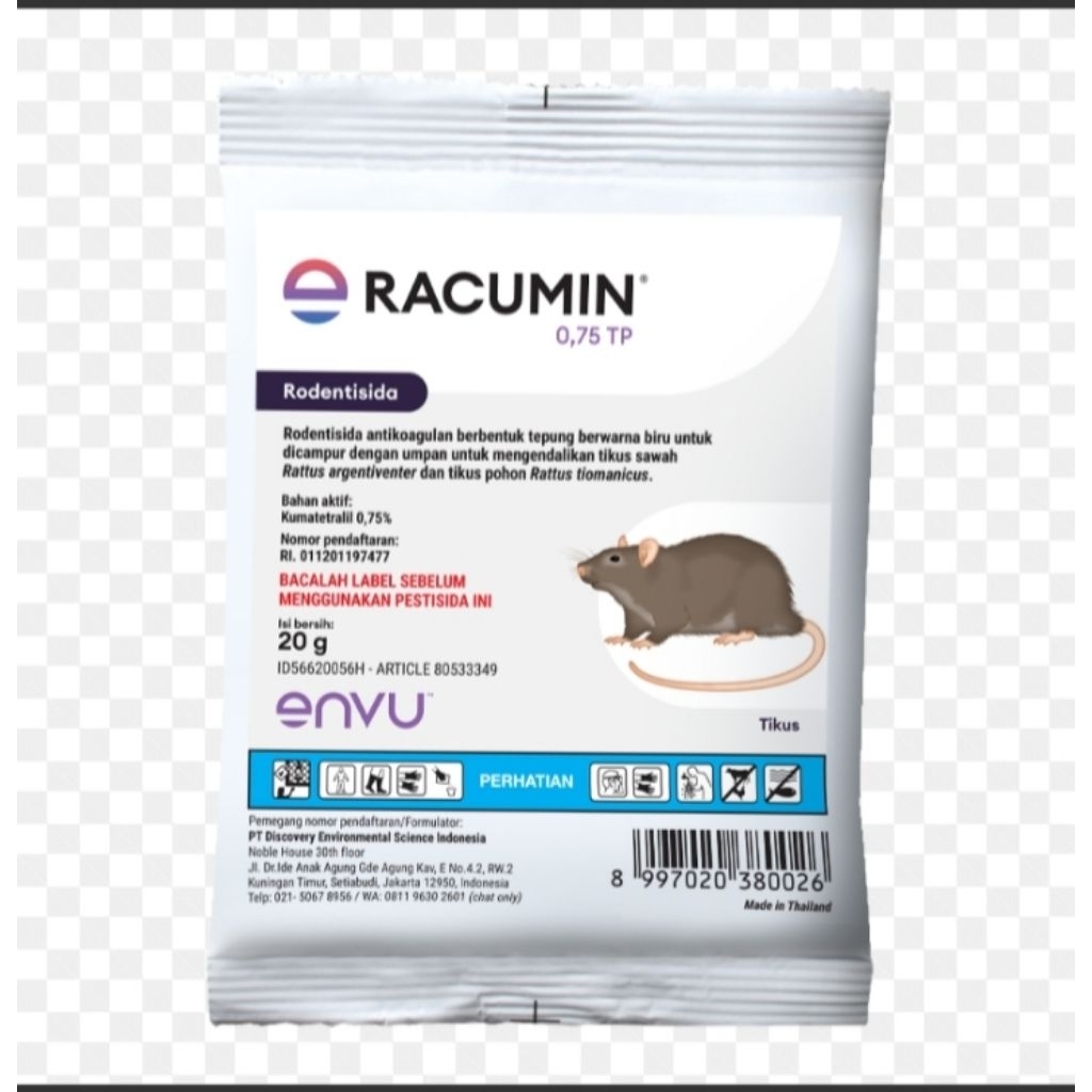 Racumin 20 Gram - Rodentisida Efektif untuk Tikus