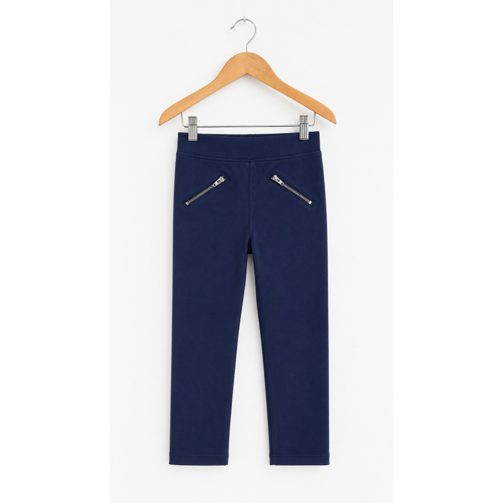 Celana Jegging Anak Perempuan Usia 2 Tahun Navy Blue Polos Aksen Resleting. The Children’s Place, Si