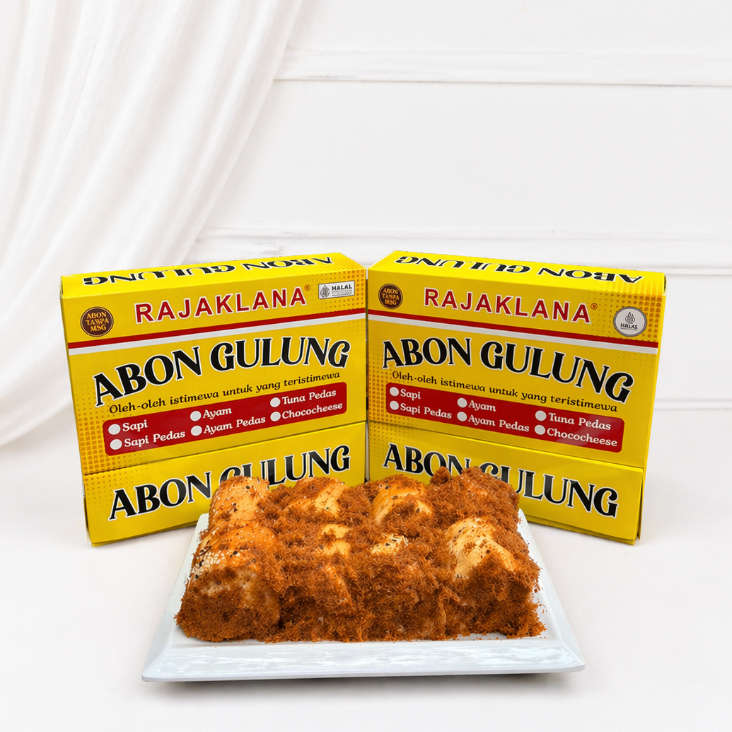 Abon Gulung Rajaklana Premium, Oleh-oleh Khas Jogja Ekslusif tanpa MSG,FREE BUBLE WRAP